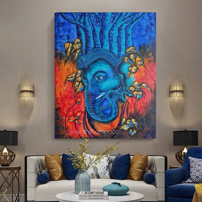 Original Abstract Religious Painting by Swathi N