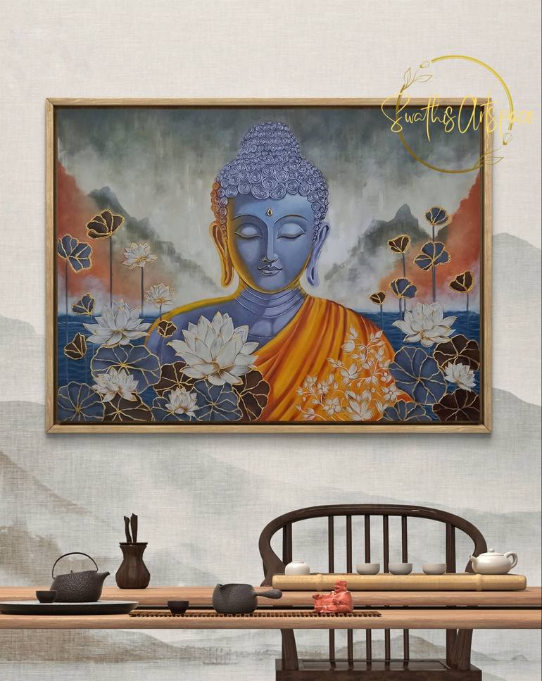 Original Minimalism Religion Painting by Swathi N
