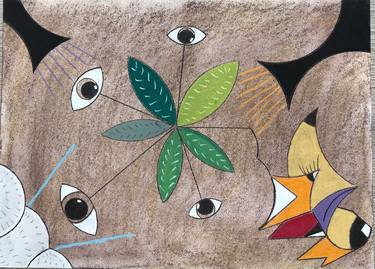 Original Surrealism Abstract Painting by Eva Dumperth