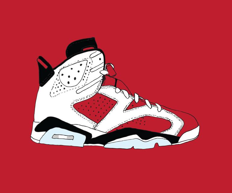 Nike Air Jordan VI Digital ART Image, Picture, Wallpaper, Photo. Limited  Edition