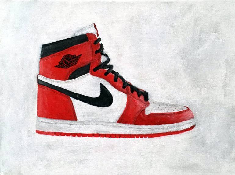 spell Fancy Time series Air Jordan 1 Chicago Painting by Let Me Draw Your Picture | Saatchi Art