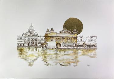 Original Fine Art Architecture Drawing by Sneha Holis