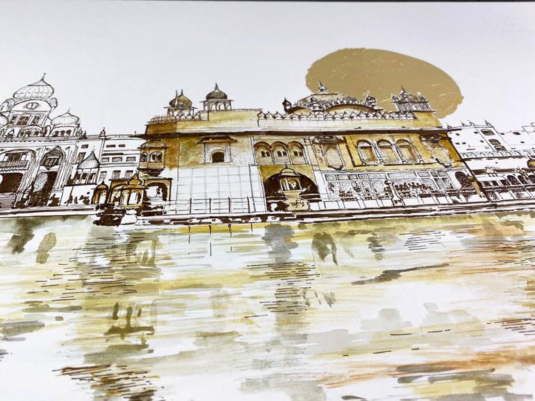 Original Fine Art Architecture Drawing by Sneha Holis