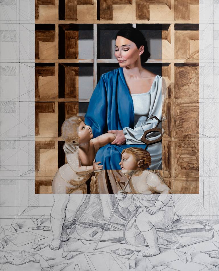 Original Figurative Religion Painting by Manuel Dampeyroux