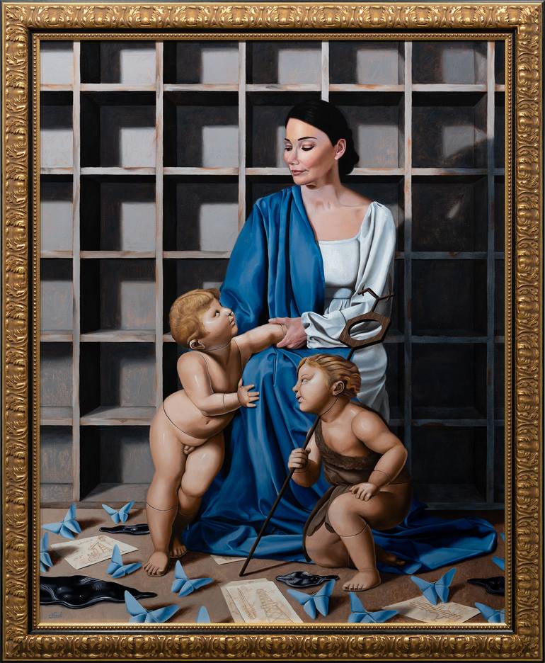 Original Figurative Religion Painting by Manuel Dampeyroux