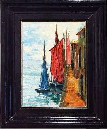 Original Impressionism Cities Painting by Ksenia Falconare