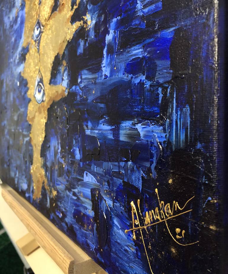 Original Abstract Expressionism Seascape Painting by Almakan Visual Artist