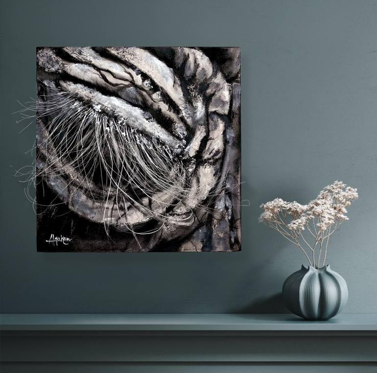 Original Expressionism Animal Painting by Almakan Visual Artist