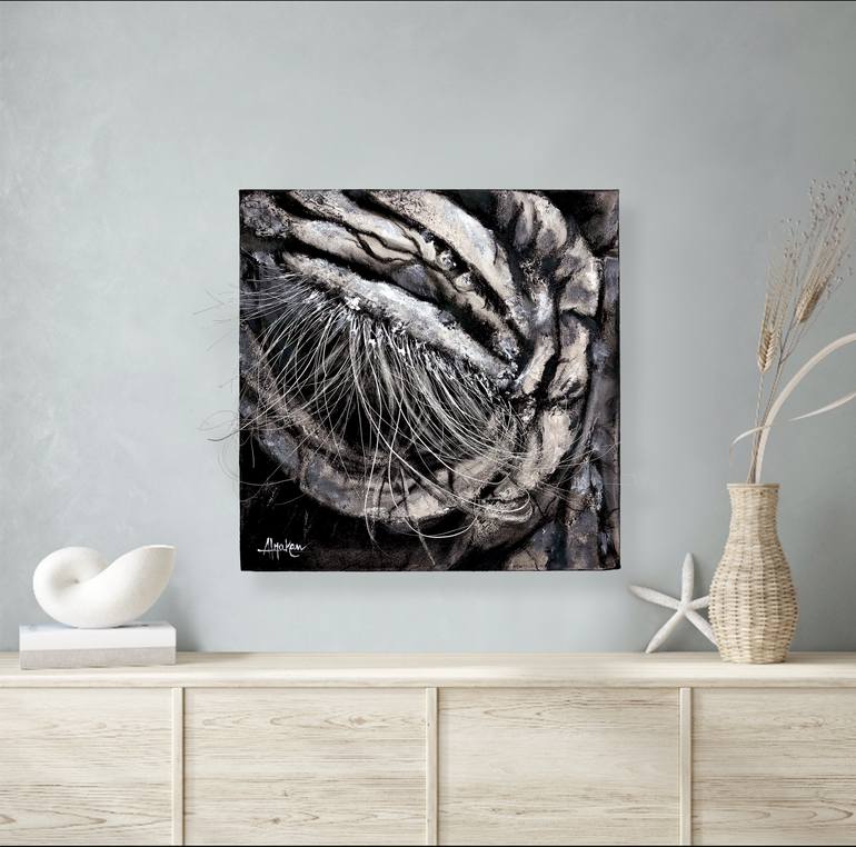 Original Expressionism Animal Painting by Almakan Visual Artist