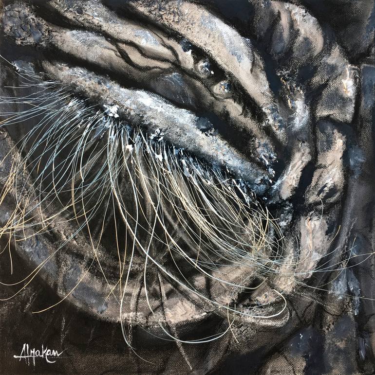 Original Expressionism Animal Painting by Almakan Visual Artist