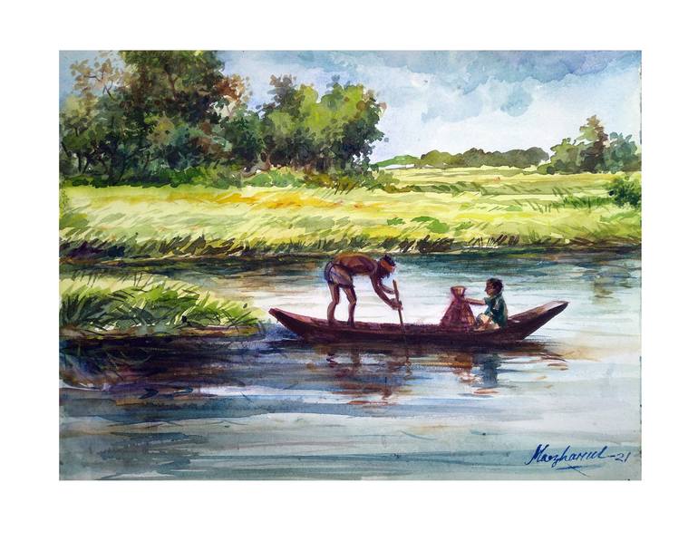 Fishing Net Bogura Bangladesh Fish Duck Jamuna River Wall Art