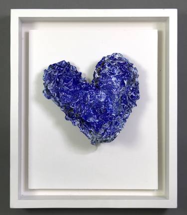 "Splattered Heart" Abstract Wall Art Sculpture, 2023 thumb