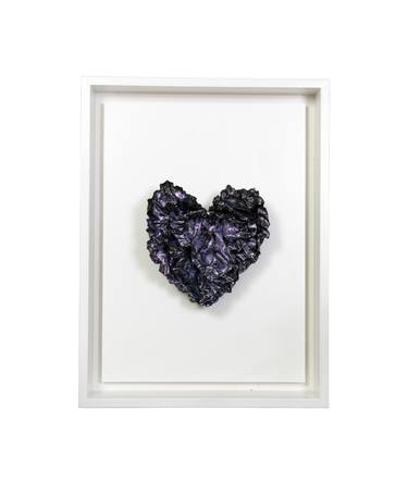 "Shimmering Heart" Abstract Wall Art Sculpture, 2023 thumb