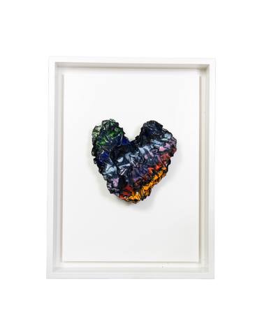 "Rainbow Heart" Abstract Wall Art Sculpture, 2023 thumb
