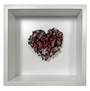 "Ribbons of Red" Abstract Wall Art Sculpture, 2024 thumb