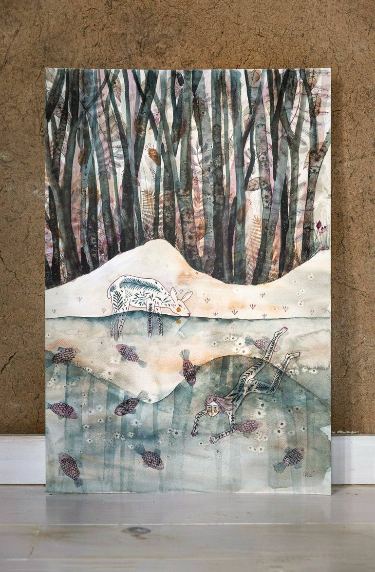 Original Illustration Nature Painting by Ula BasińSka
