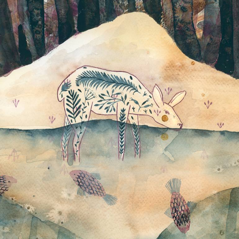 Original Illustration Nature Painting by Ula BasińSka