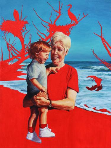 Original Surrealism Family Paintings by Erin Stein