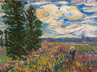 Poppy field inspired by Claude Monet thumb