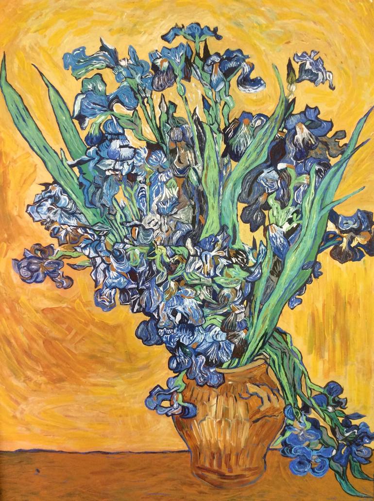 50 shades of blue irises inspired by Vincent Van Gogh Painting by ...