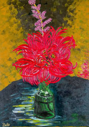 Original Impressionism Floral Paintings by Behnaz Hofelich