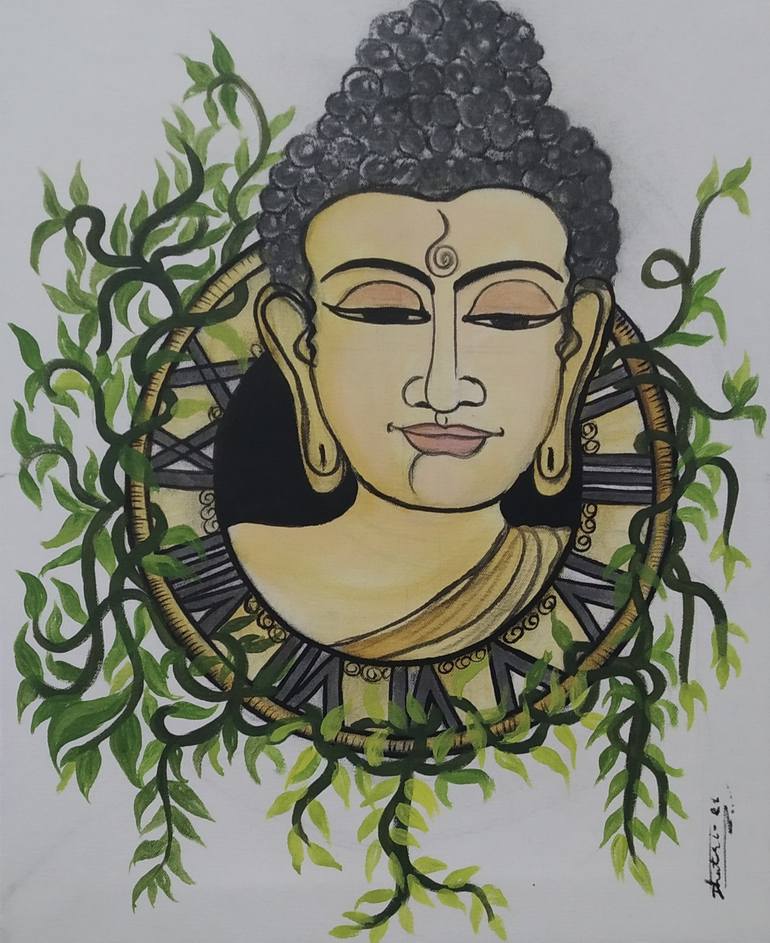 Original Time Painting by Dhatri Thanki  Impressionism Art on Canvas  Timeless peace
