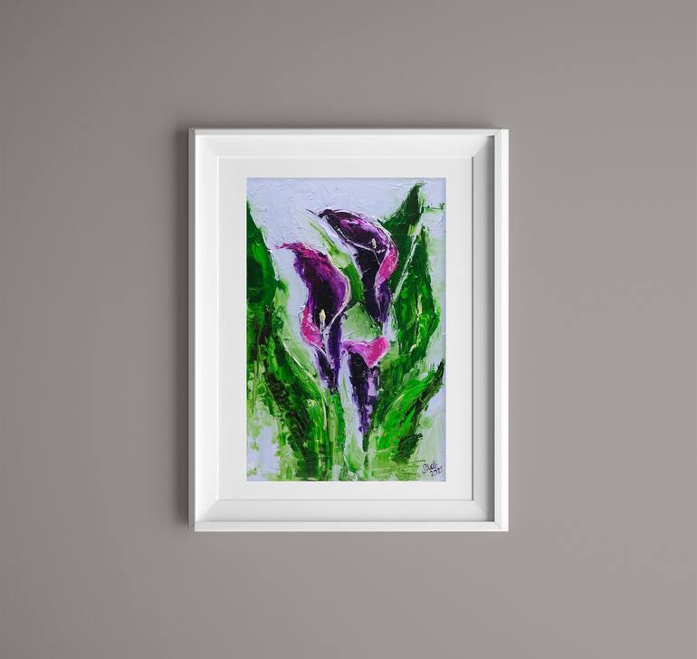 Calla Lily Original Painting Floral Oil Painting Mini Canvas Painting   Additional 1a3483563991a4b0778a17f673bf4da5f614d0bd AICC2 7 