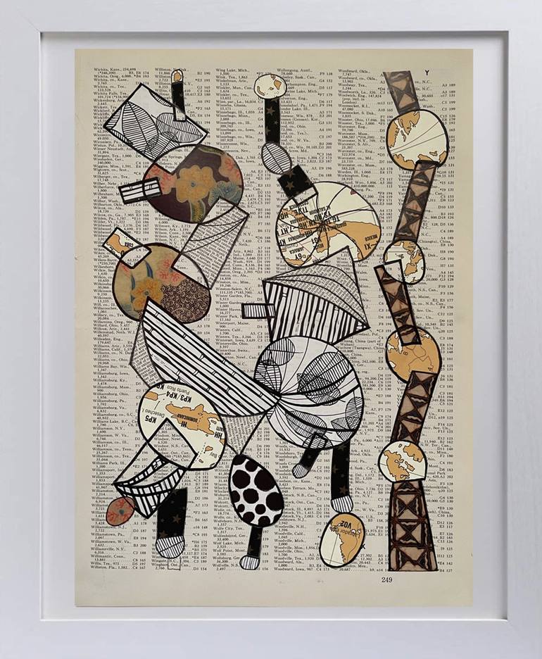 Original Abstract Collage by Nancy Goodman Lawrence