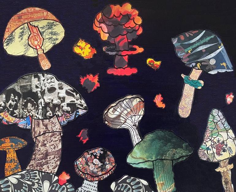 Original Contemporary Nature Mixed Media by Nancy Goodman Lawrence