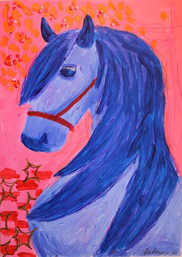 Print of Fine Art Horse Paintings by Anastasiia Anferova