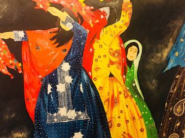 Original Abstract Women Paintings by Narmin Nahidi