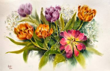 Original Floral Paintings by Tatiana Bykova
