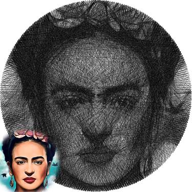 Frida Kahlo Portrait String Art - Limited Edition of 10 thumb