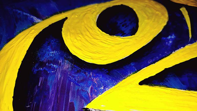 Original Abstract Calligraphy Painting by Fatima Art