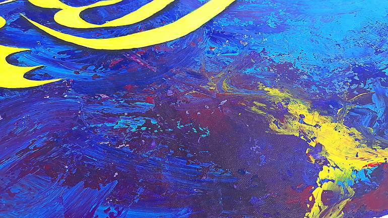 Original Abstract Calligraphy Painting by Fatima Art