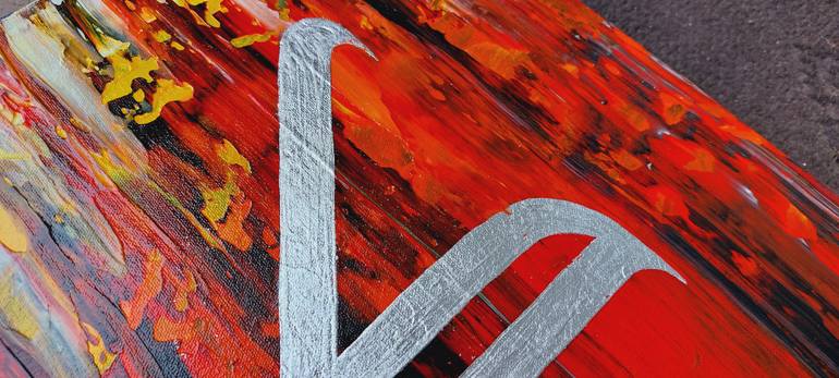 Original Abstract Calligraphy Painting by Fatima Art
