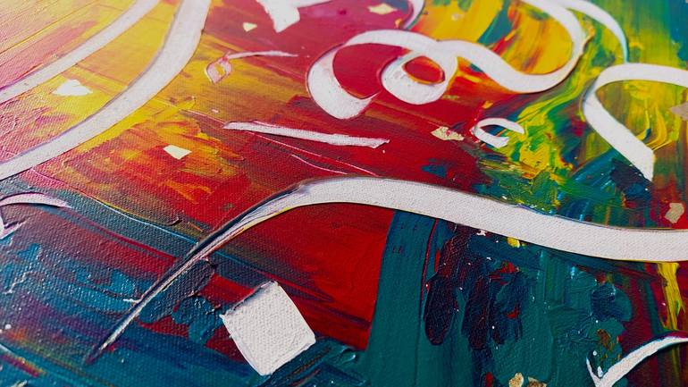 Original Abstract Calligraphy Painting by Fatima Art