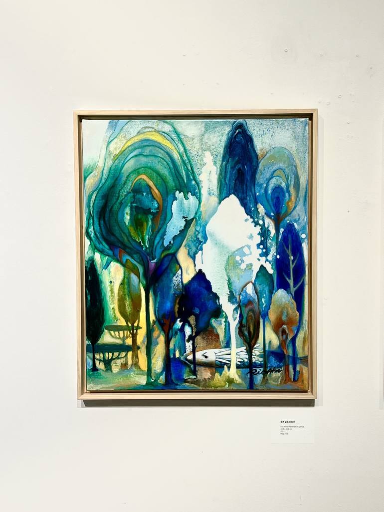 Original Expressionism Floral Painting by Rio Ahn