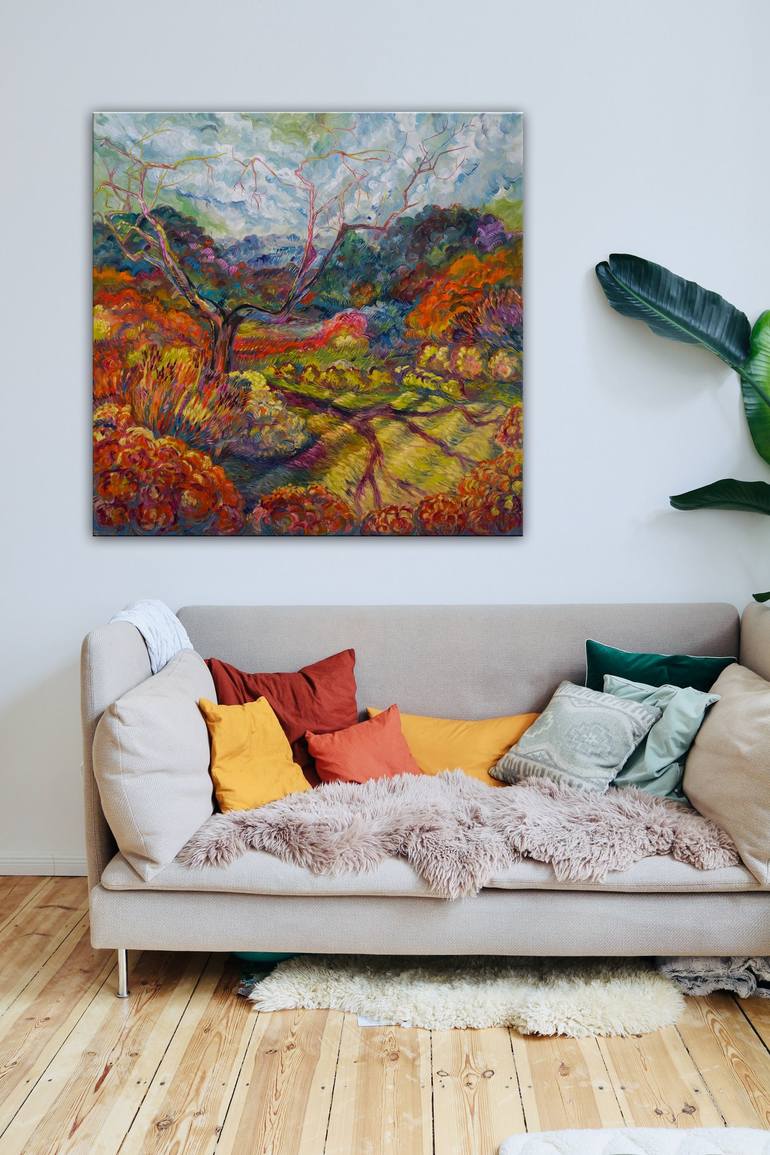 Original Abstract Landscape Painting by Katarzyna Machejek