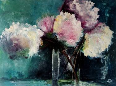Original Fine Art Floral Paintings by Katarzyna Machejek