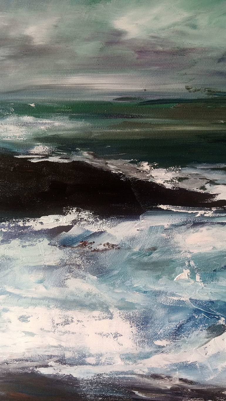 Original Abstract Seascape Painting by Katarzyna Machejek
