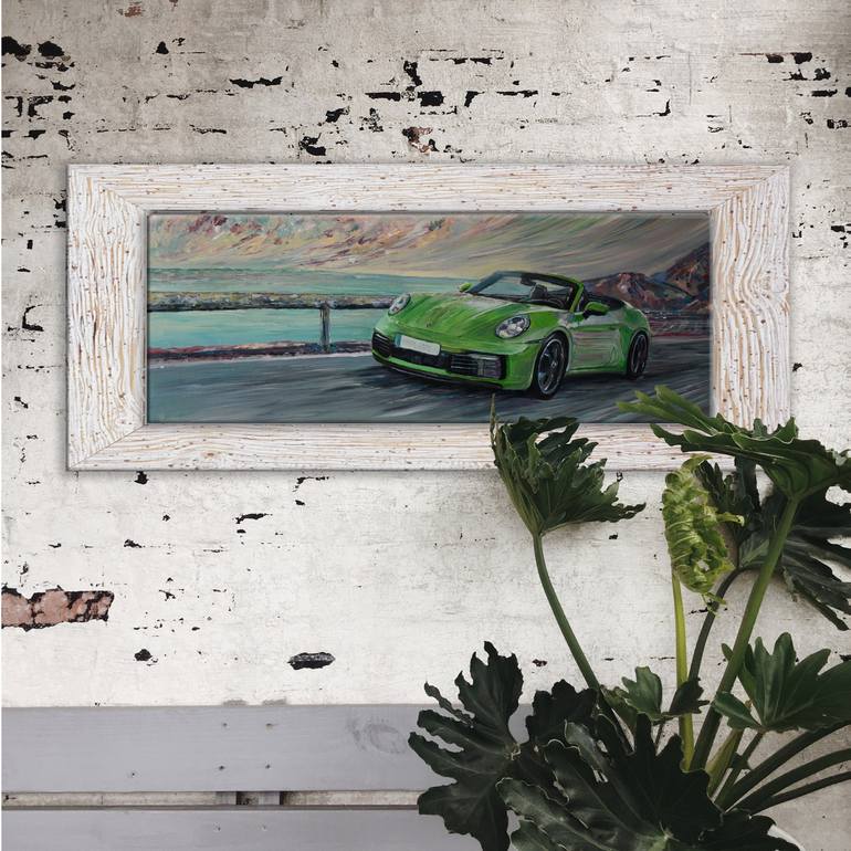 Original Expressionism Car Painting by Katarzyna Machejek