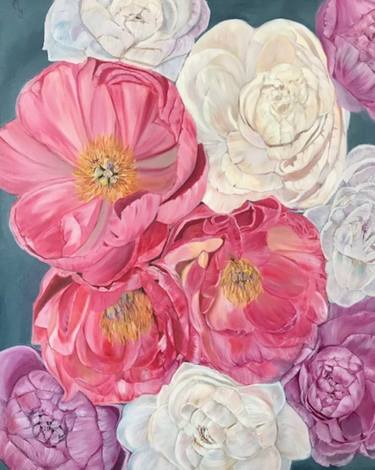 Print of Floral Paintings by Lela Karamanishvili