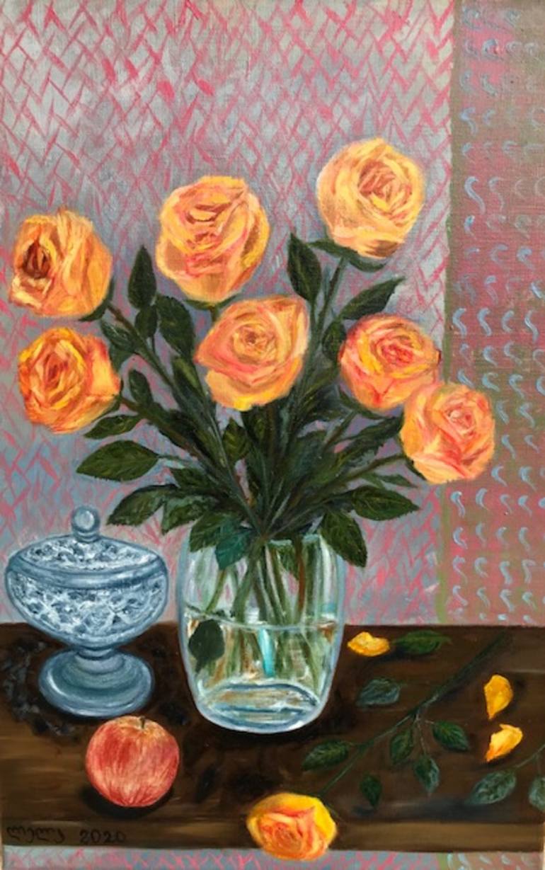 Print of Fine Art Botanic Paintings by Lela Karamanishvili