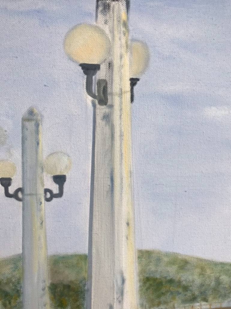 Original Art Deco Beach Painting by Lela Karamanishvili