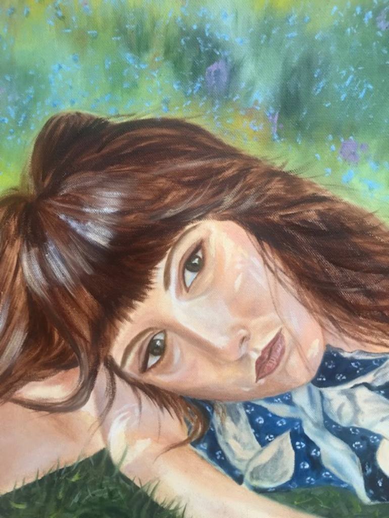 Original Portraiture Portrait Painting by Lela Karamanishvili