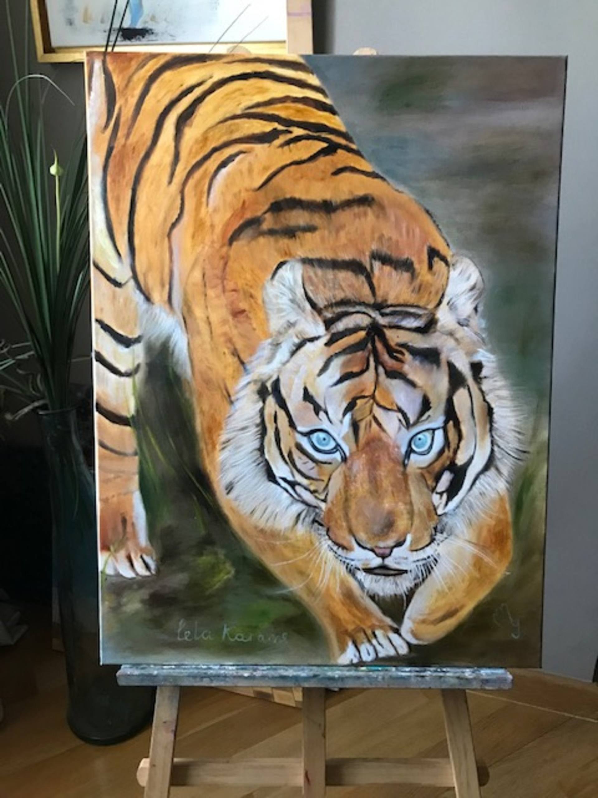 Bengal's White Tiger Painting by Brindha Naveen - Fine Art America