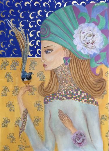 Print of Women Paintings by Lela Karamanishvili