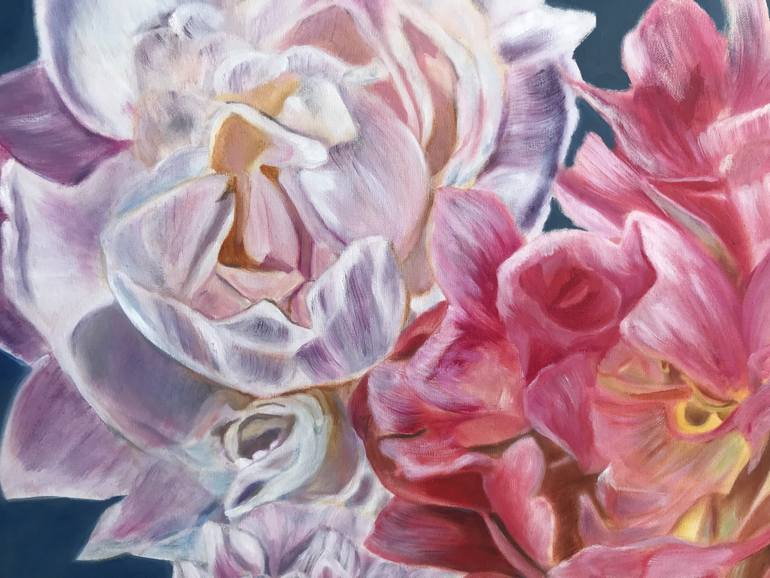 Original Art Deco Botanic Painting by Lela Karamanishvili