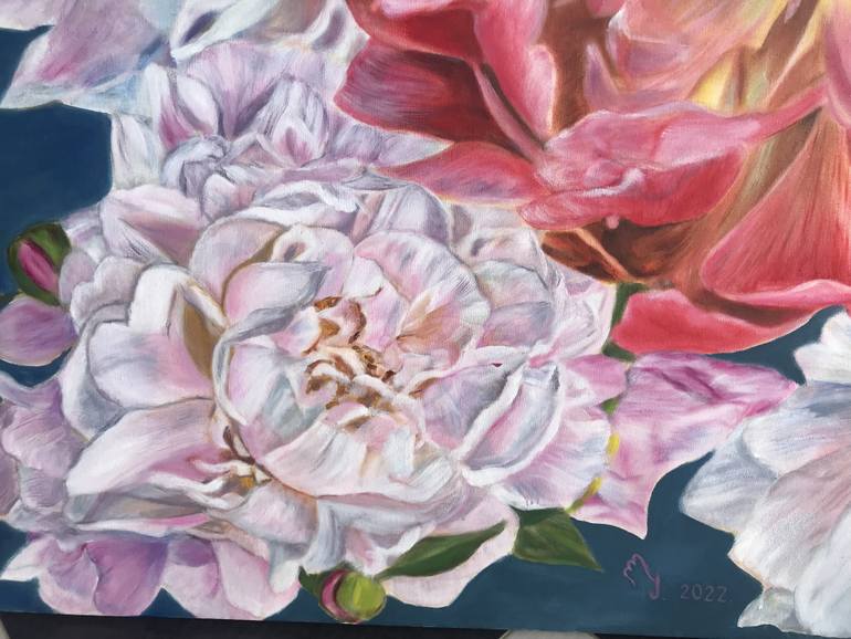 Original Art Deco Botanic Painting by Lela Karamanishvili